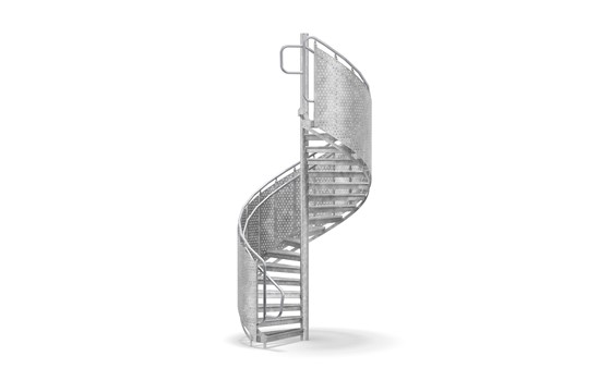Spindeltreppe Geländer Blech