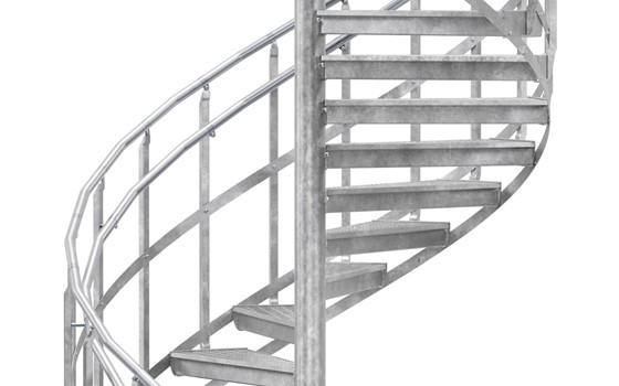 Spindeltreppe Geländer Knieleiste