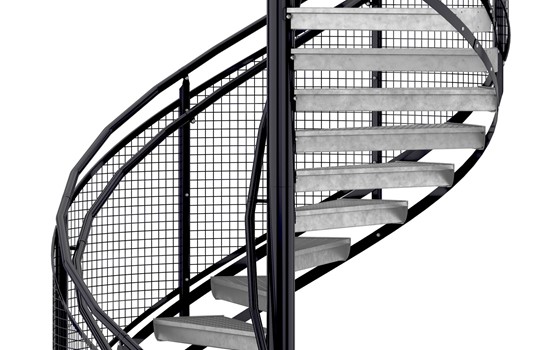 Spindeltreppe Geländer Gitter