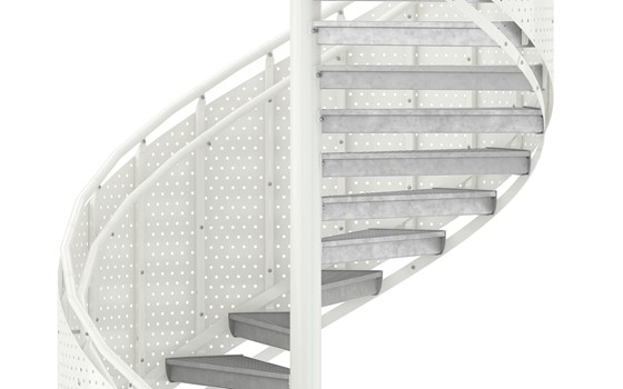 Spindeltreppe Geländer Blech