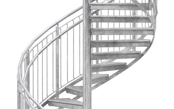 Spindeltreppe Geländer Rundstab