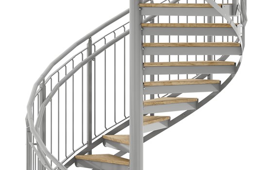 Spindeltreppe Geländer Rundstab